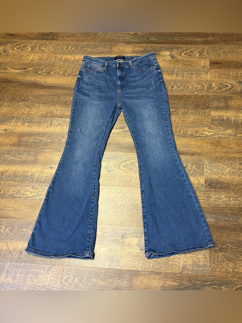 Judy Blue Flare Fit Jeans Womens 15/32 High Rise Blue Denim Stretch